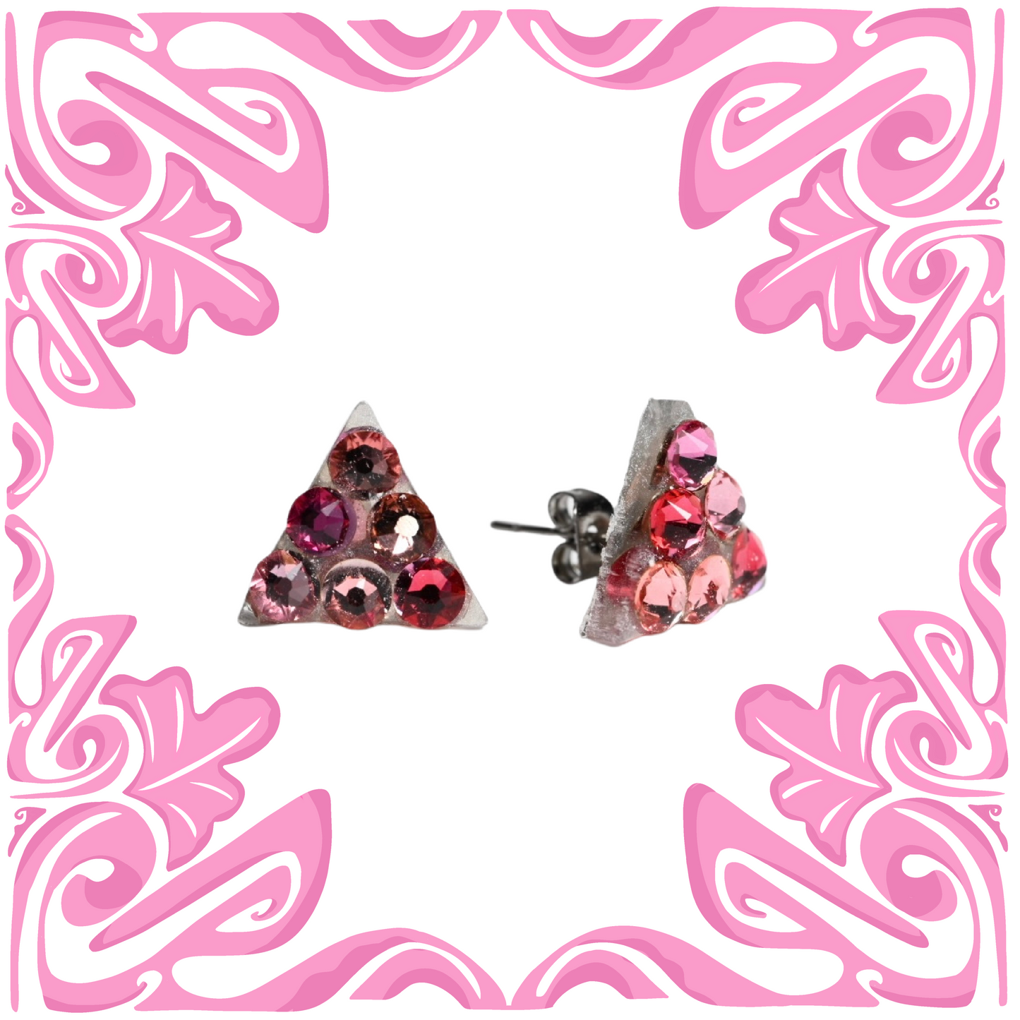 TRIANGLE SWAROVSKI EARRINGS