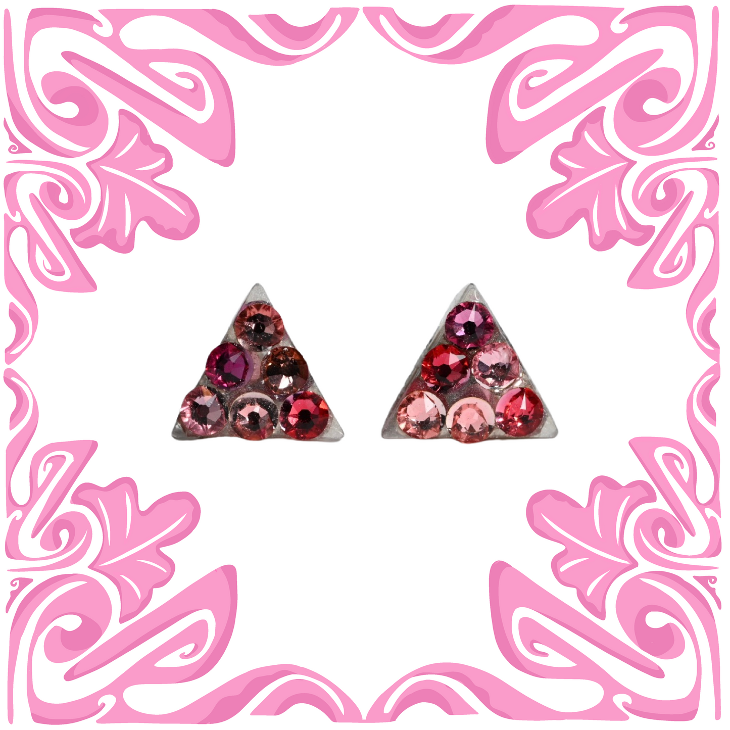 TRIANGLE SWAROVSKI EARRINGS