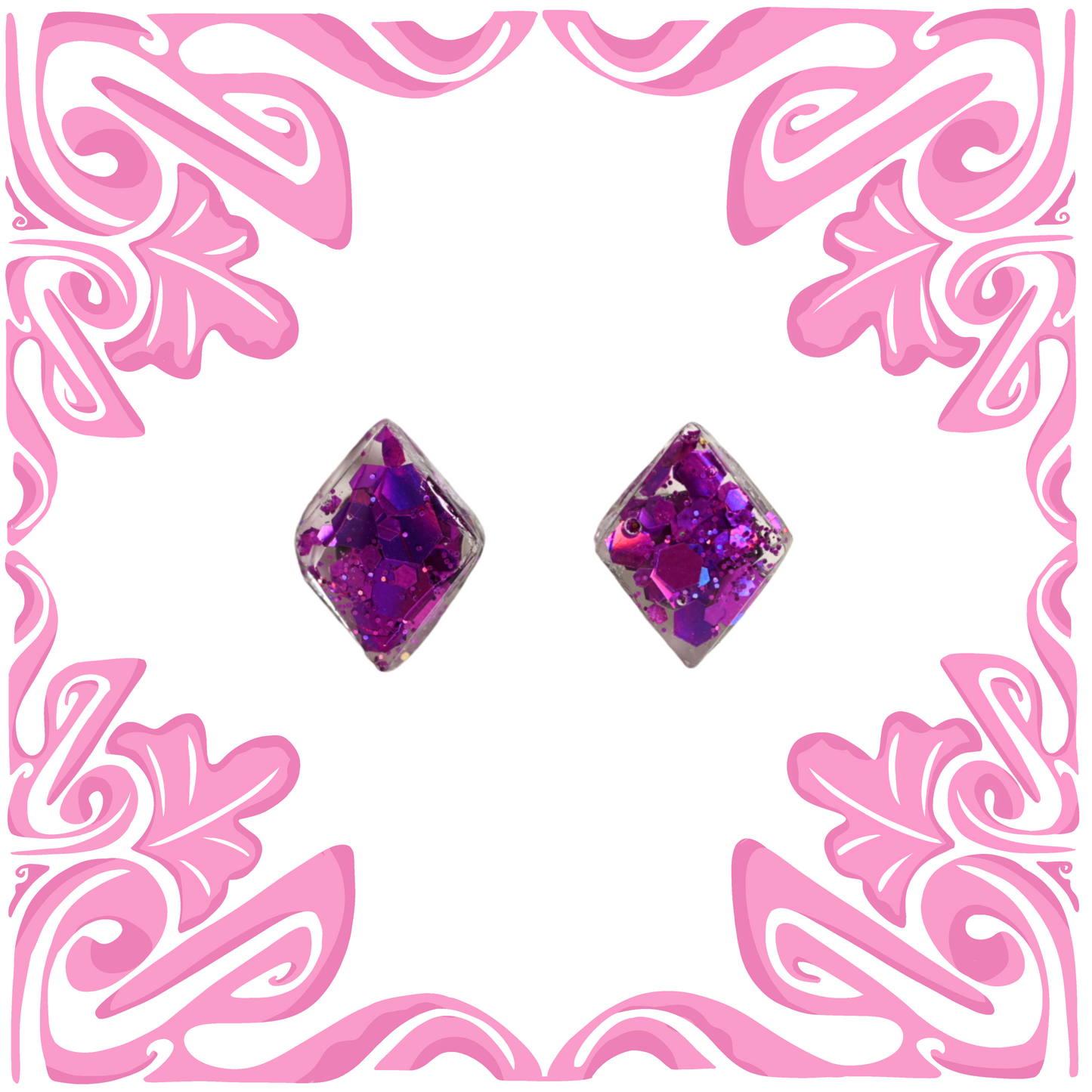 PURPLE DIAMOND EARRINGS