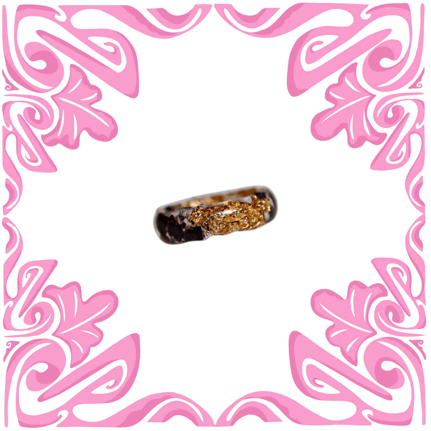 BLACK & GOLD FOIL RING