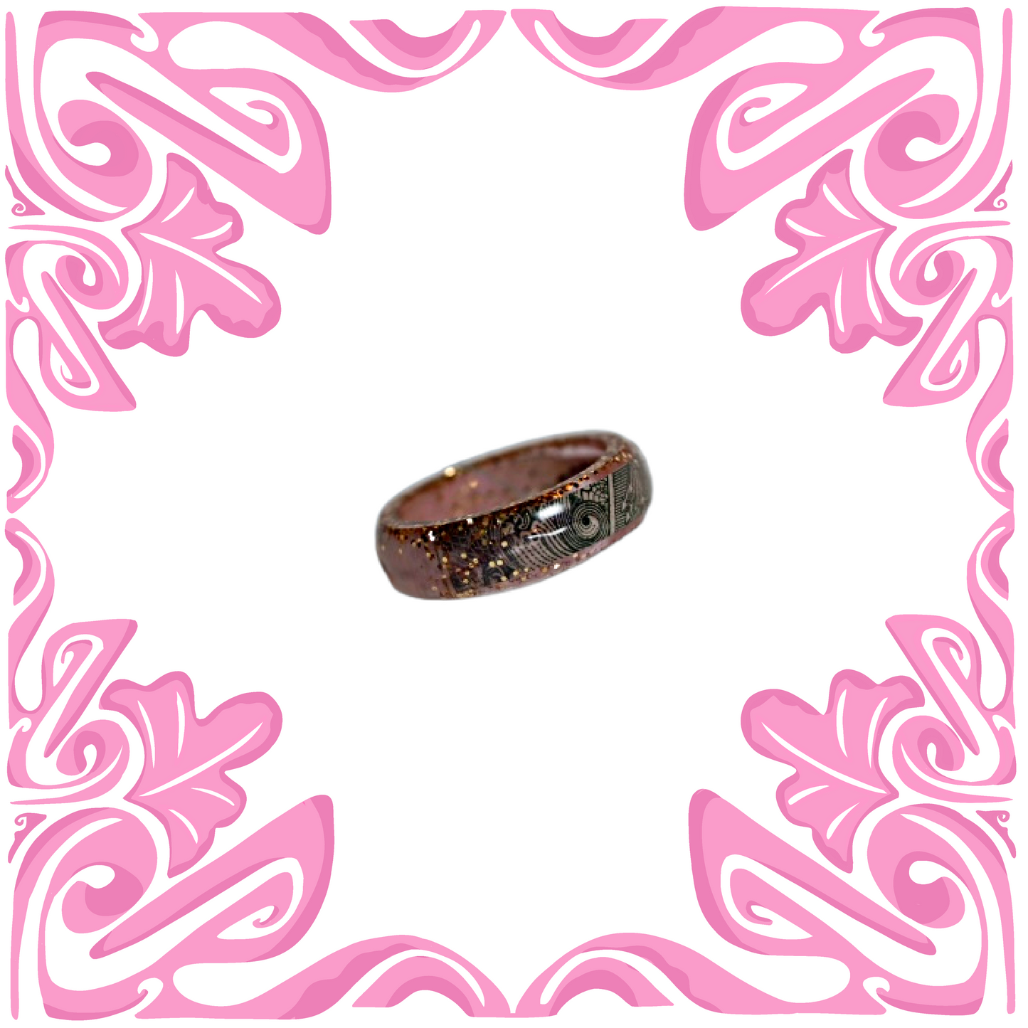 PINK & GOLD MONEY EYE RING