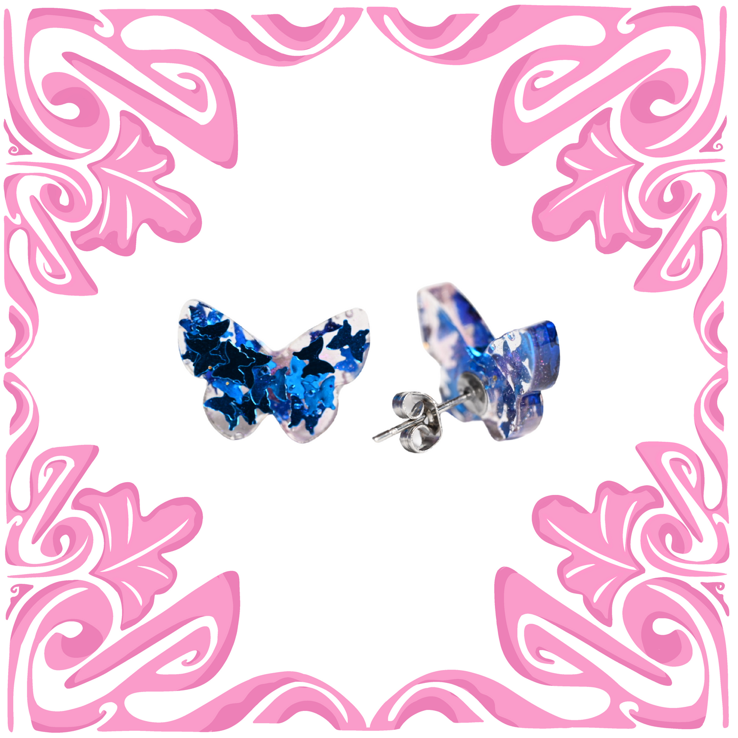 BLUE BUTTERFLY EARRINGS