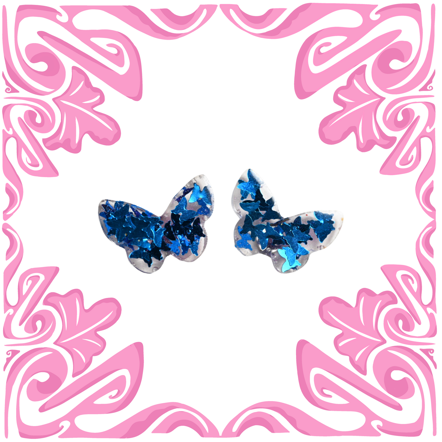 BLUE BUTTERFLY EARRINGS