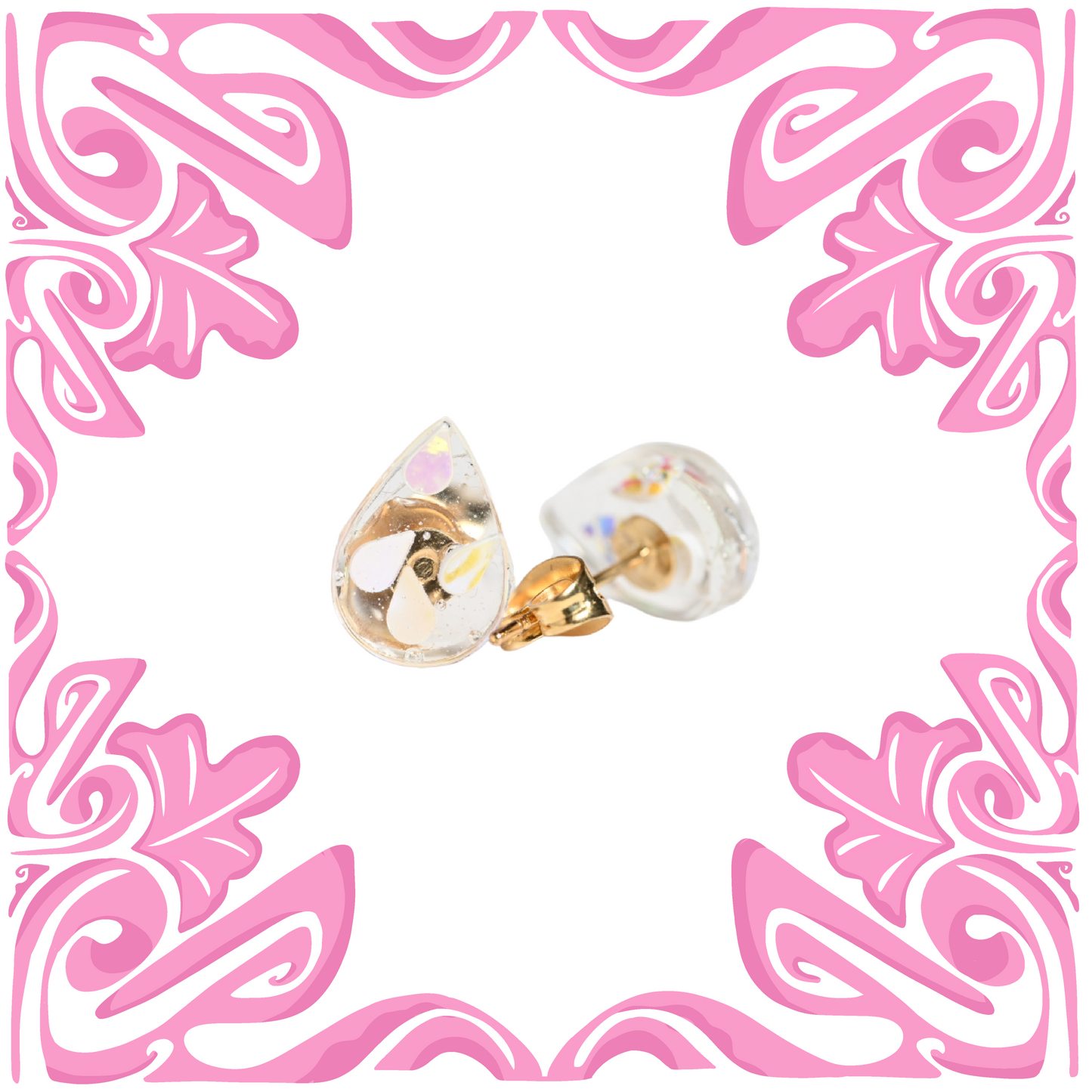 IRIDESCENT RAIN DROP EARRINGS