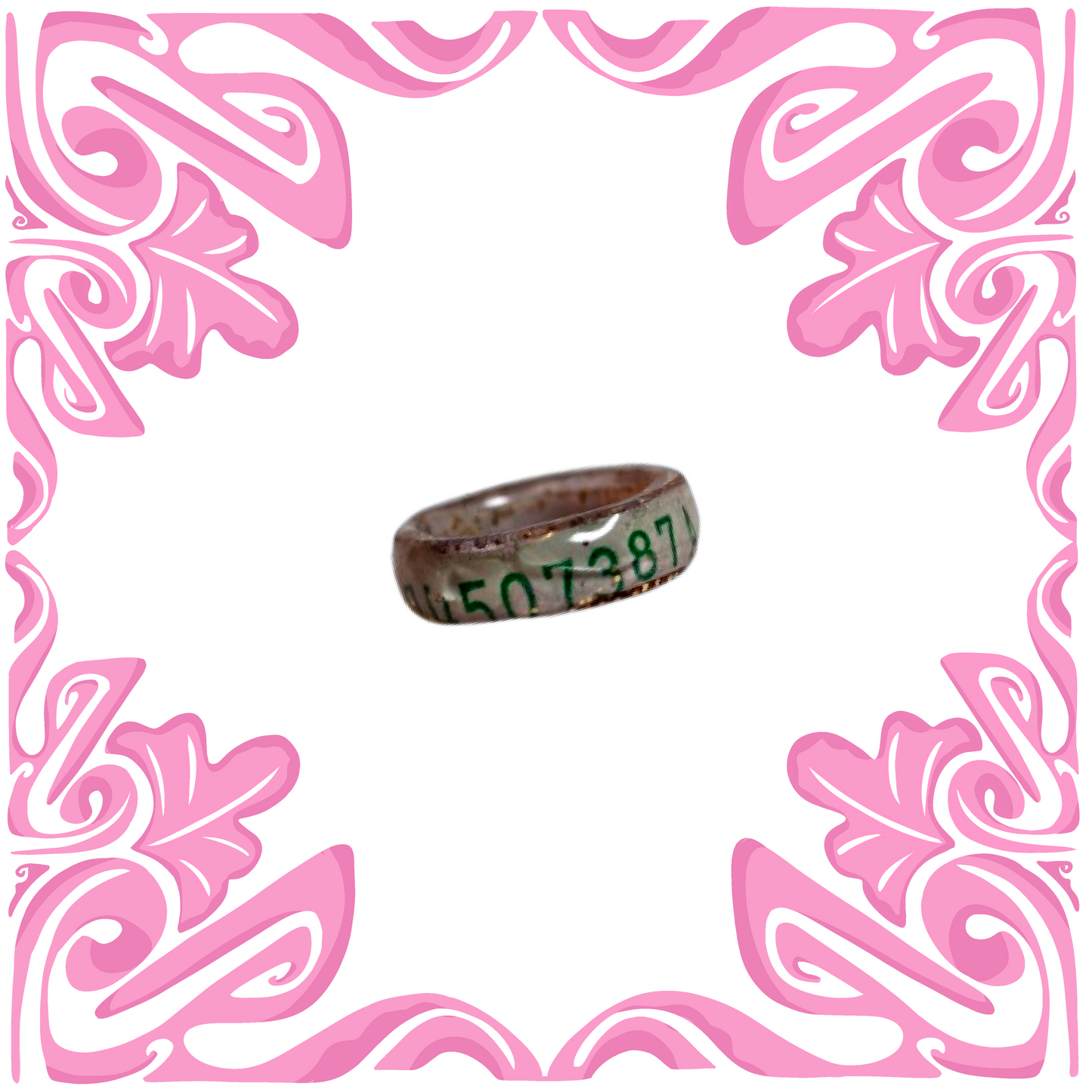 PINK & GOLD MONEY SERIAL RING