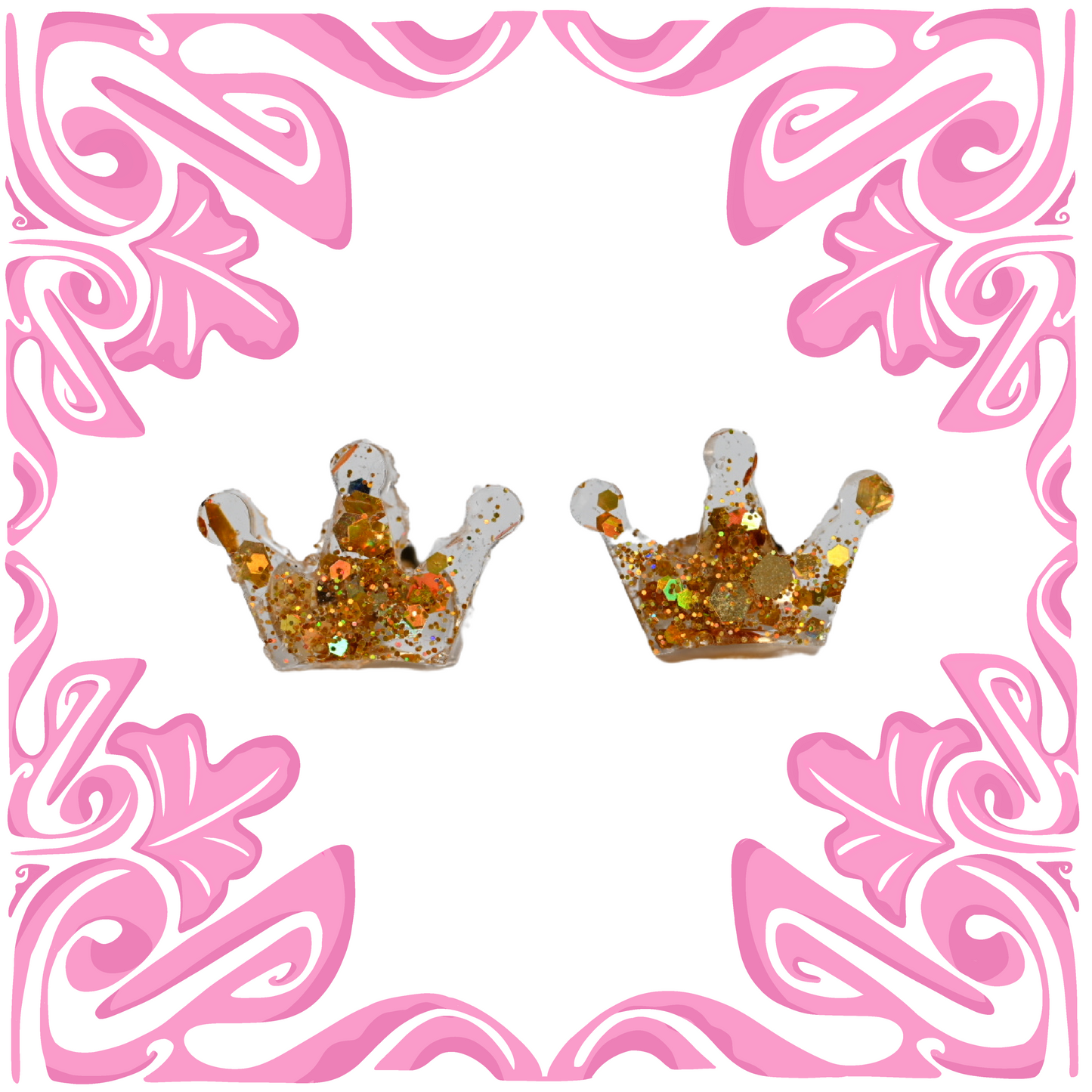 GOLD CROWN EARRINGS