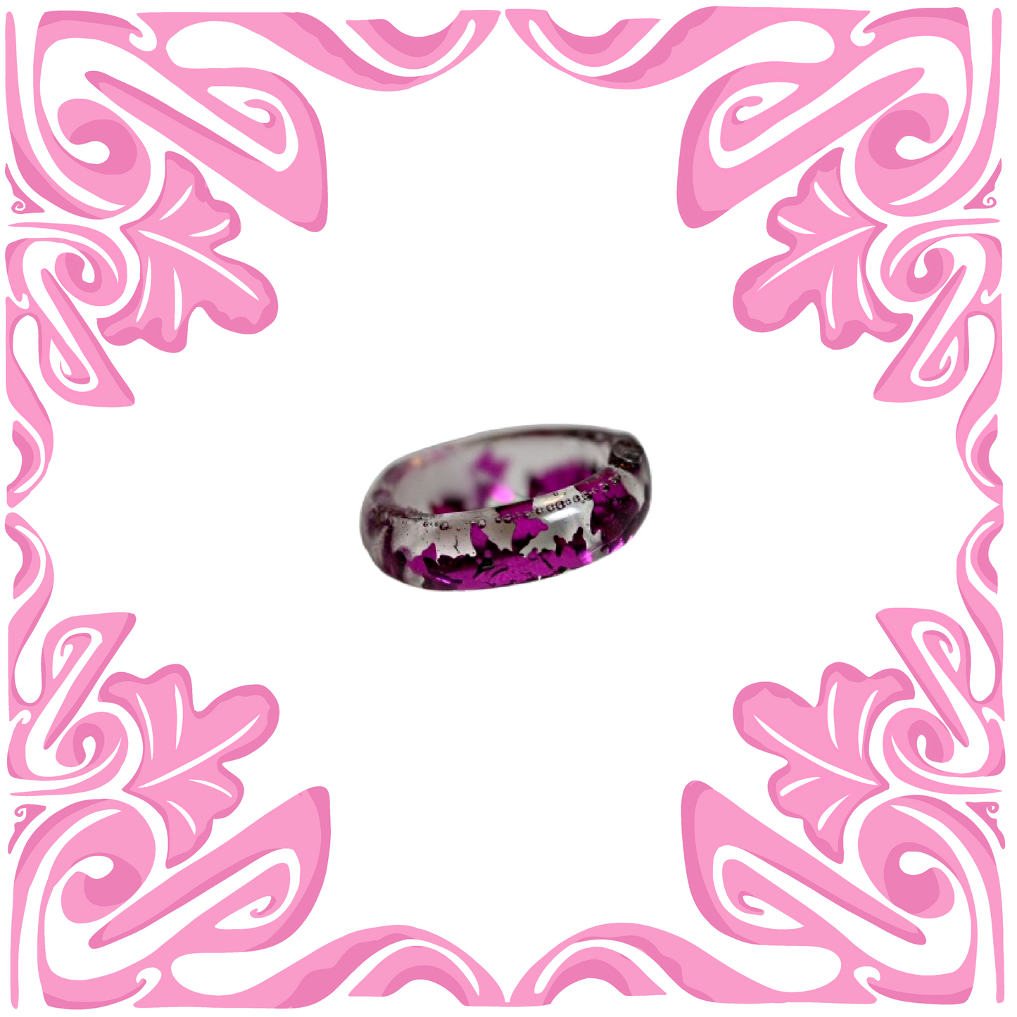 PINK BUTTERFLY RING