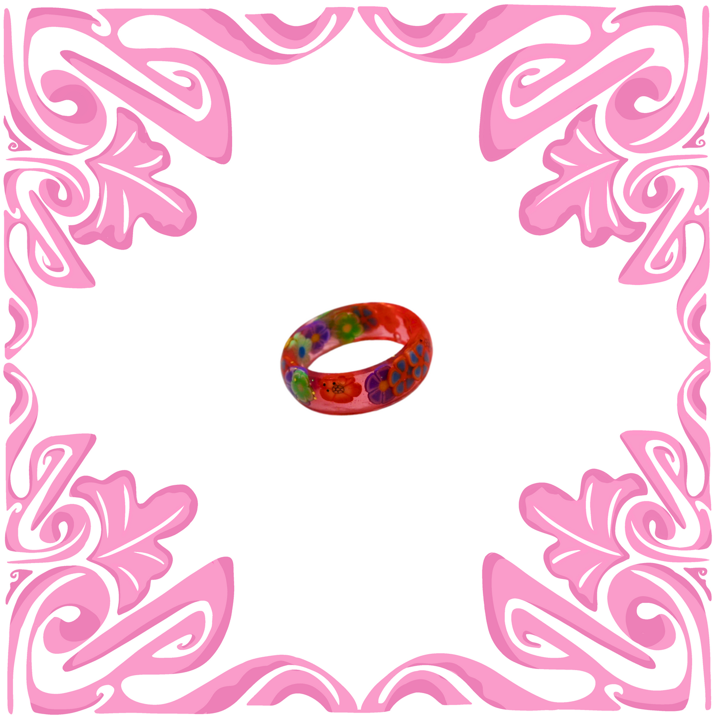 PINK FLOWER RING