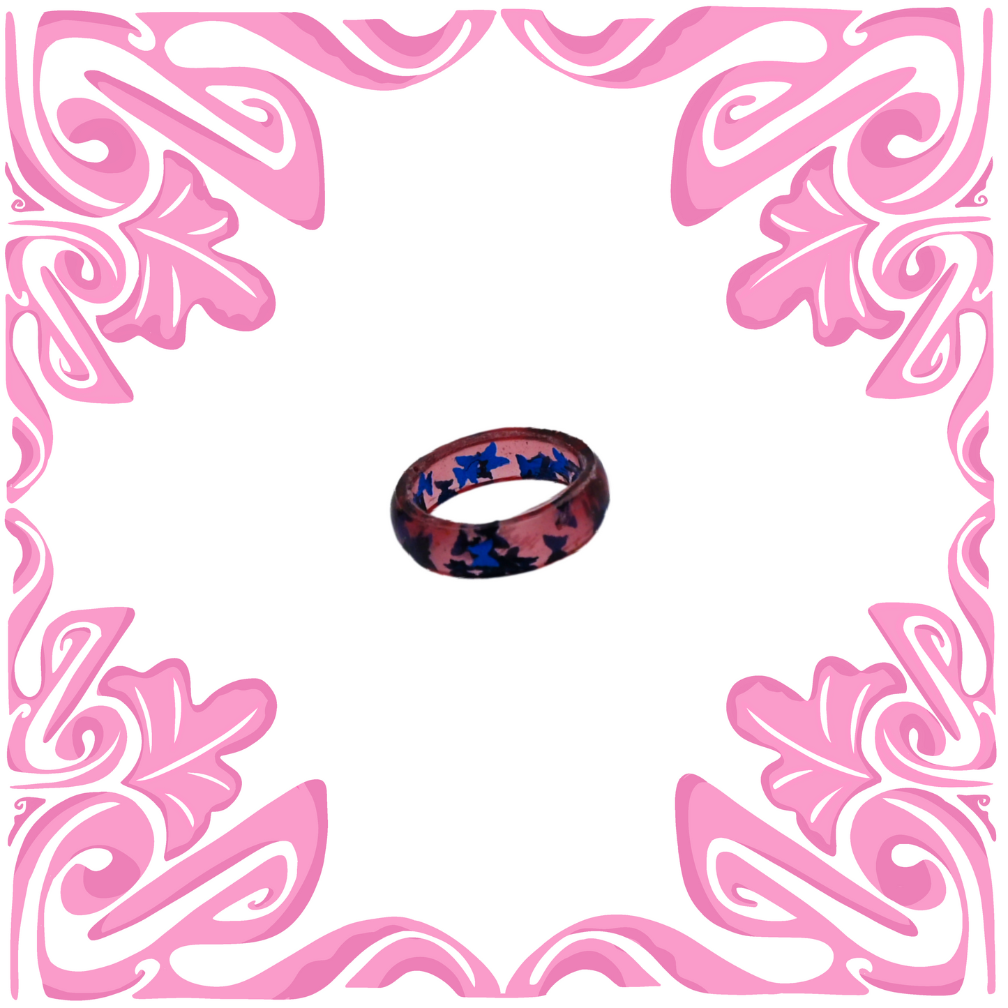 BLUE BUTTERFLY RING