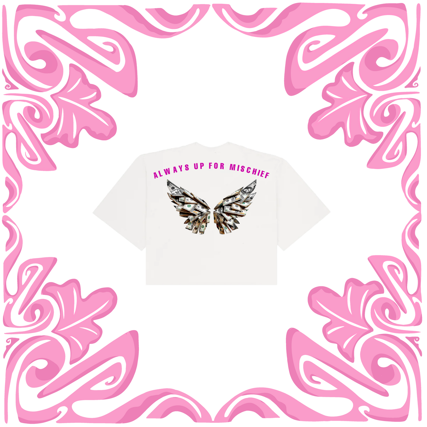 PINK PIXIE MISCHIEF CROP T-SHIRT