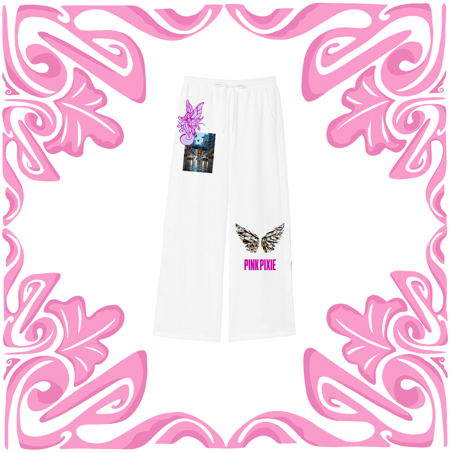PINK PIXIE MONEY WINGS SWEATPANTS