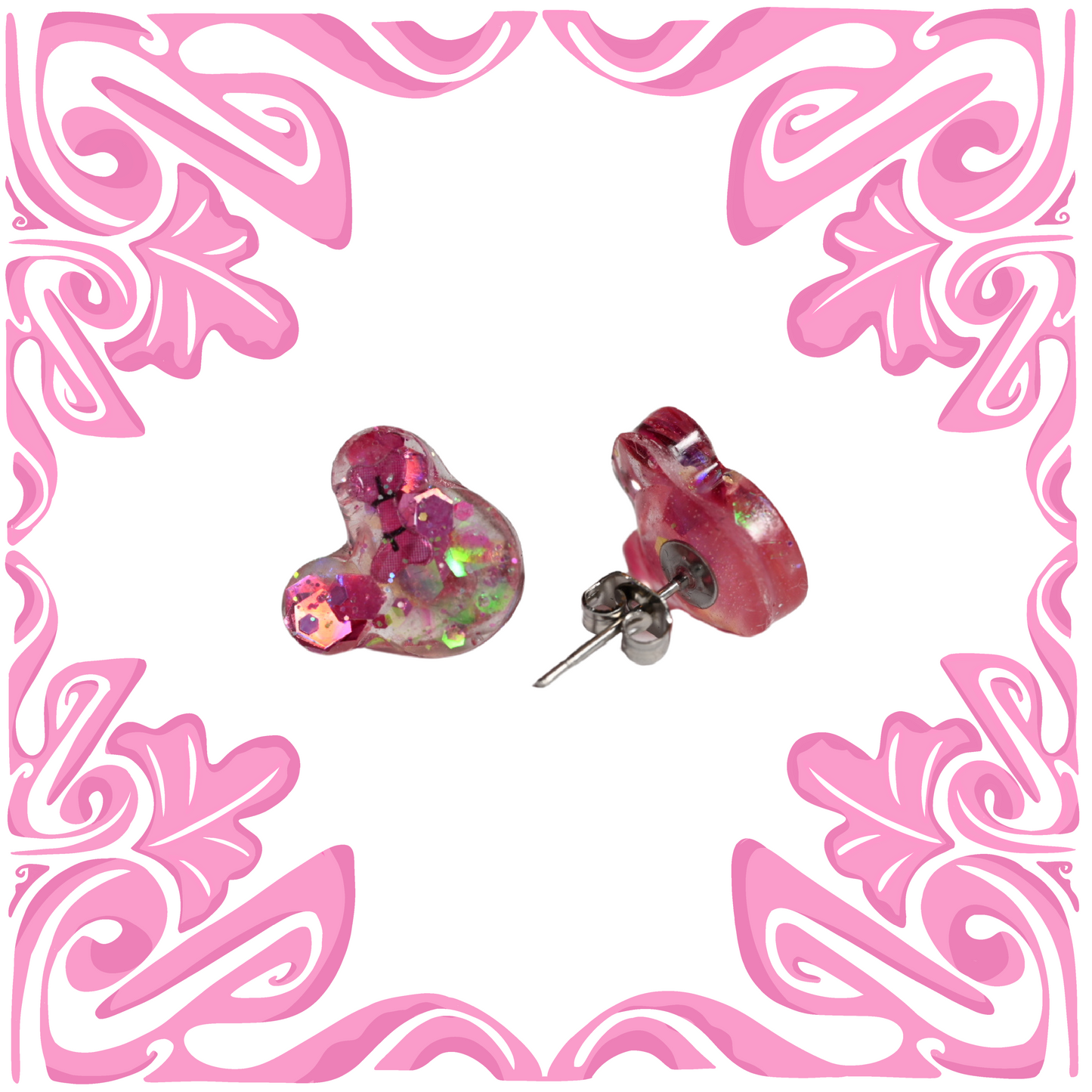 PINK MICKEY MOUSE EARRINGS