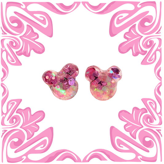 PINK MICKEY MOUSE EARRINGS