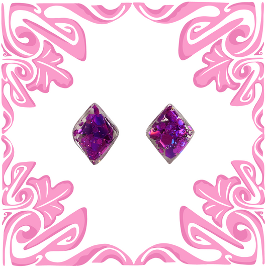 PURPLE DIAMOND EARRINGS