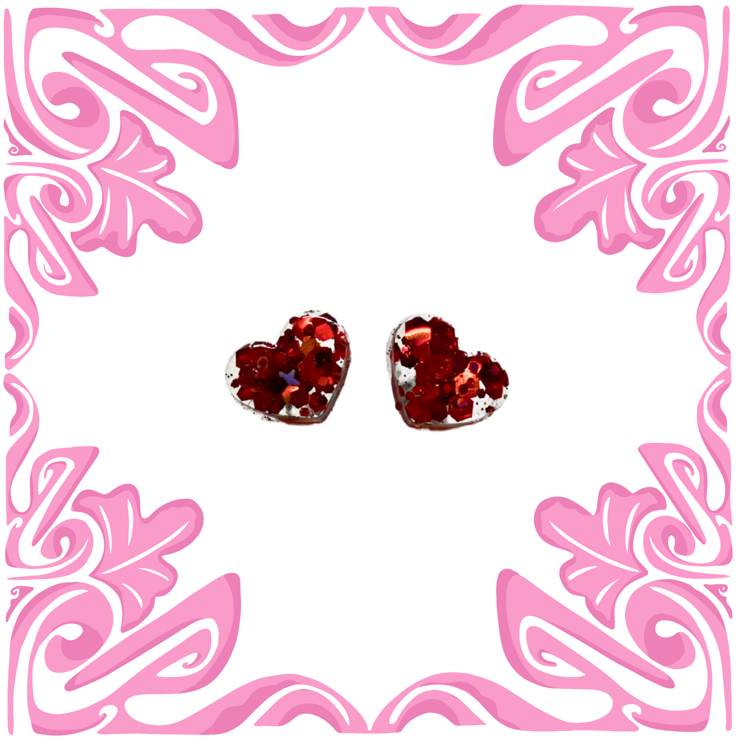 HEXAGON HEART STAR EARRINGS