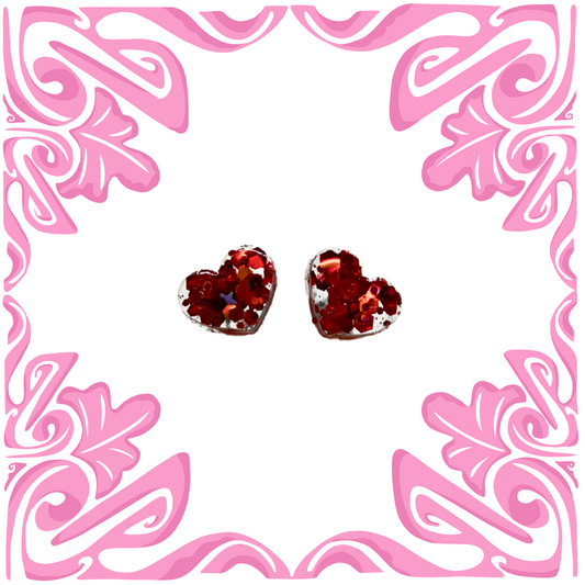 HEXAGON HEART STAR EARRINGS