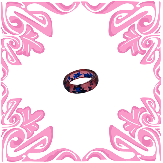 BLUE BUTTERFLY RING