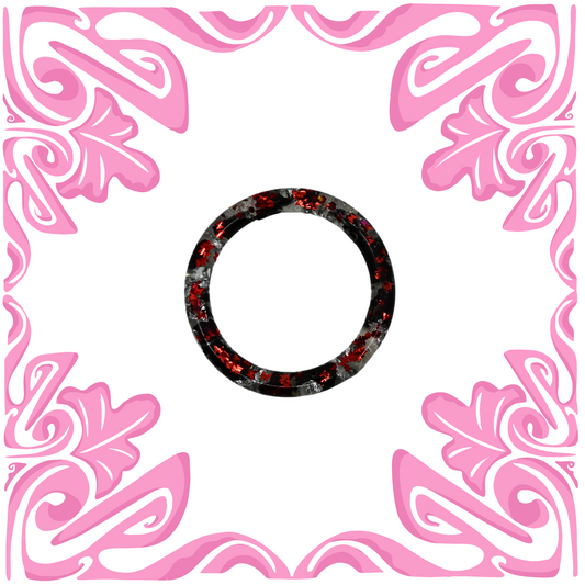 SILVER BLACK & RED BUTTERFLY FOIL BRACELET