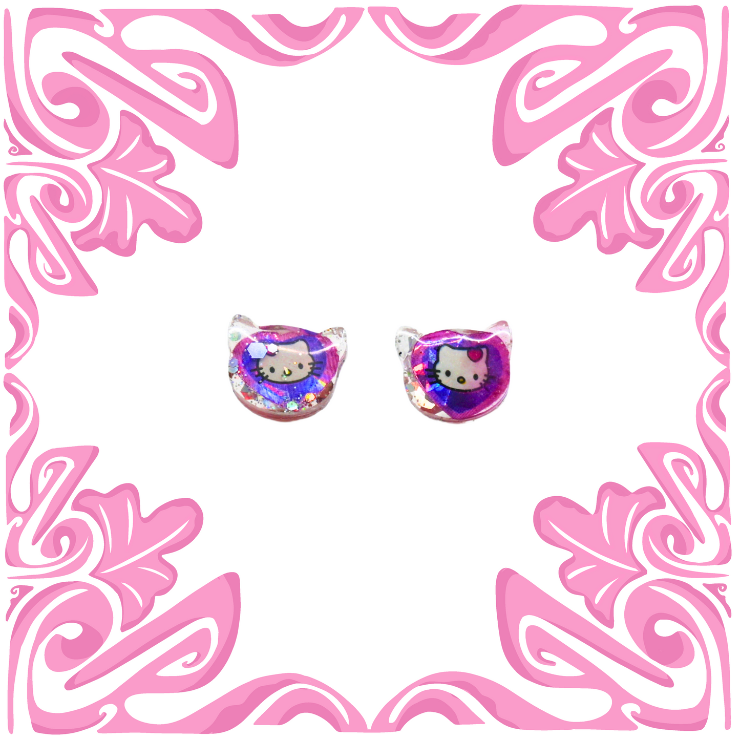 HELLO KITTY CAT EARRINGS